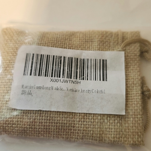 Orange and Brown Beaded Tassel Necklace - Picture 11 of 11